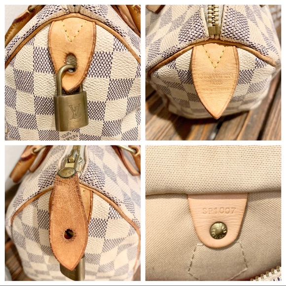 SOLD❤️Louis Vuitton Azur Speedy 25 & Sarah Wallet - Picture 10 of 16